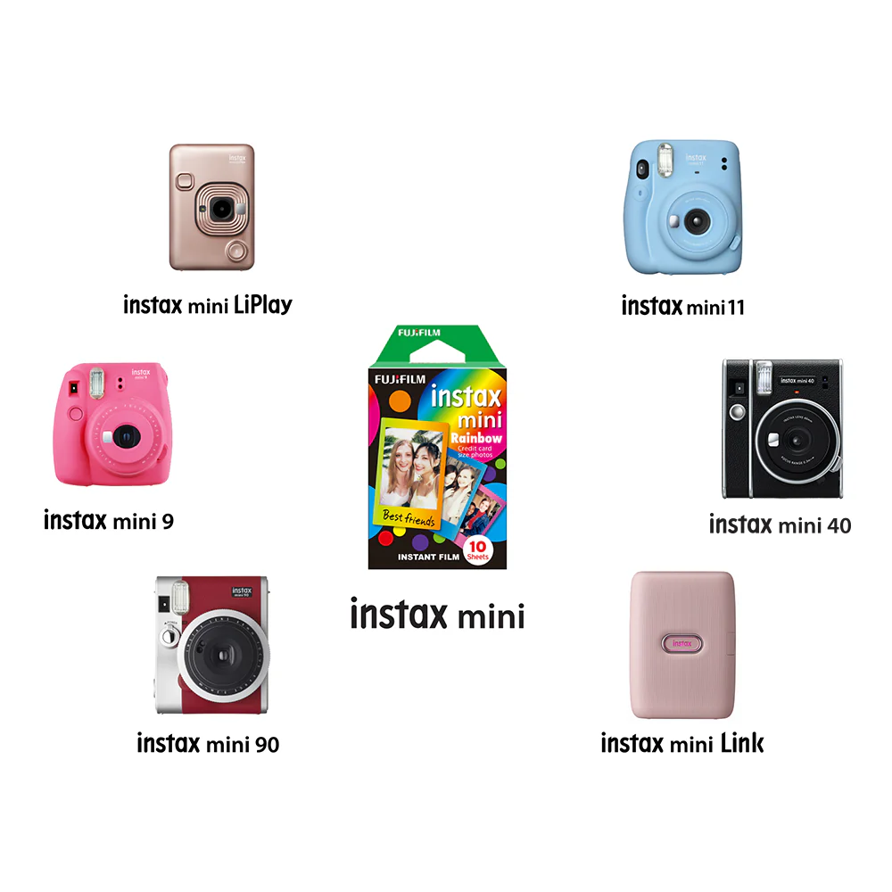 Instax mini designer film- Rainbow frame (10 sheets) - Image 4