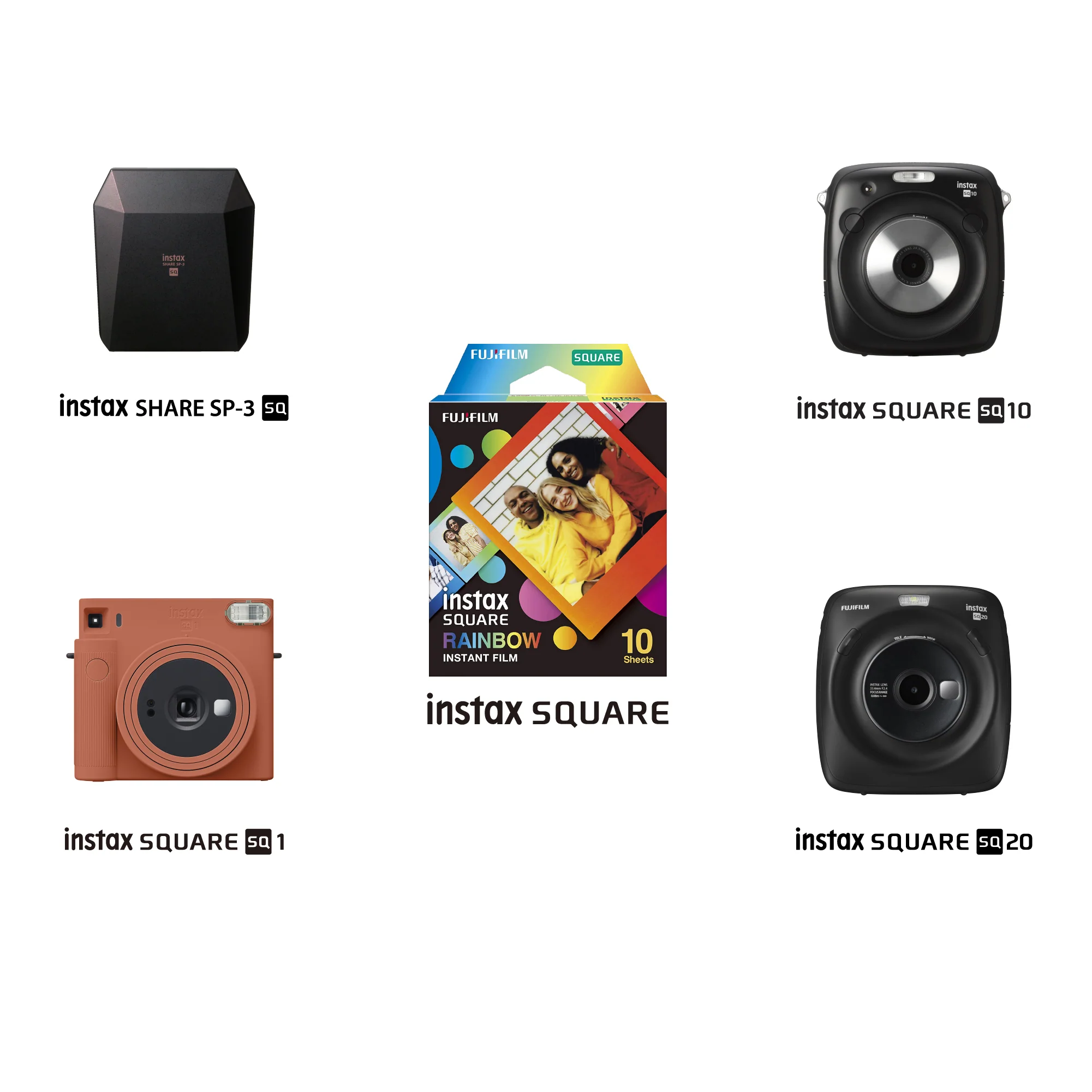 Instax square designer film- Rainbow frame (10 sheets) - Image 4